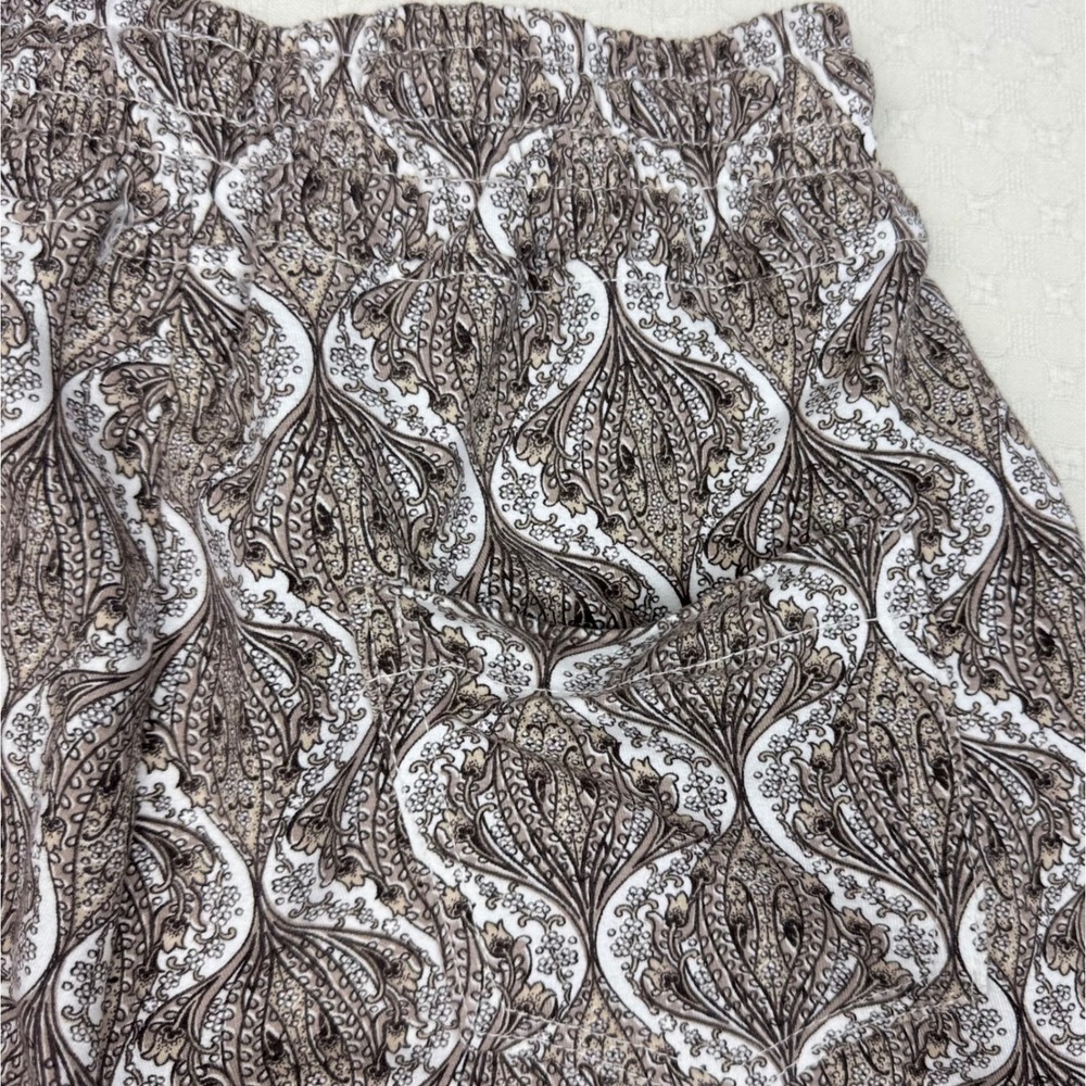 Nostalgia Elastic Waist Knit Joggers Sweatpants Women M Paisley Italy Made - Picture 9 of 12